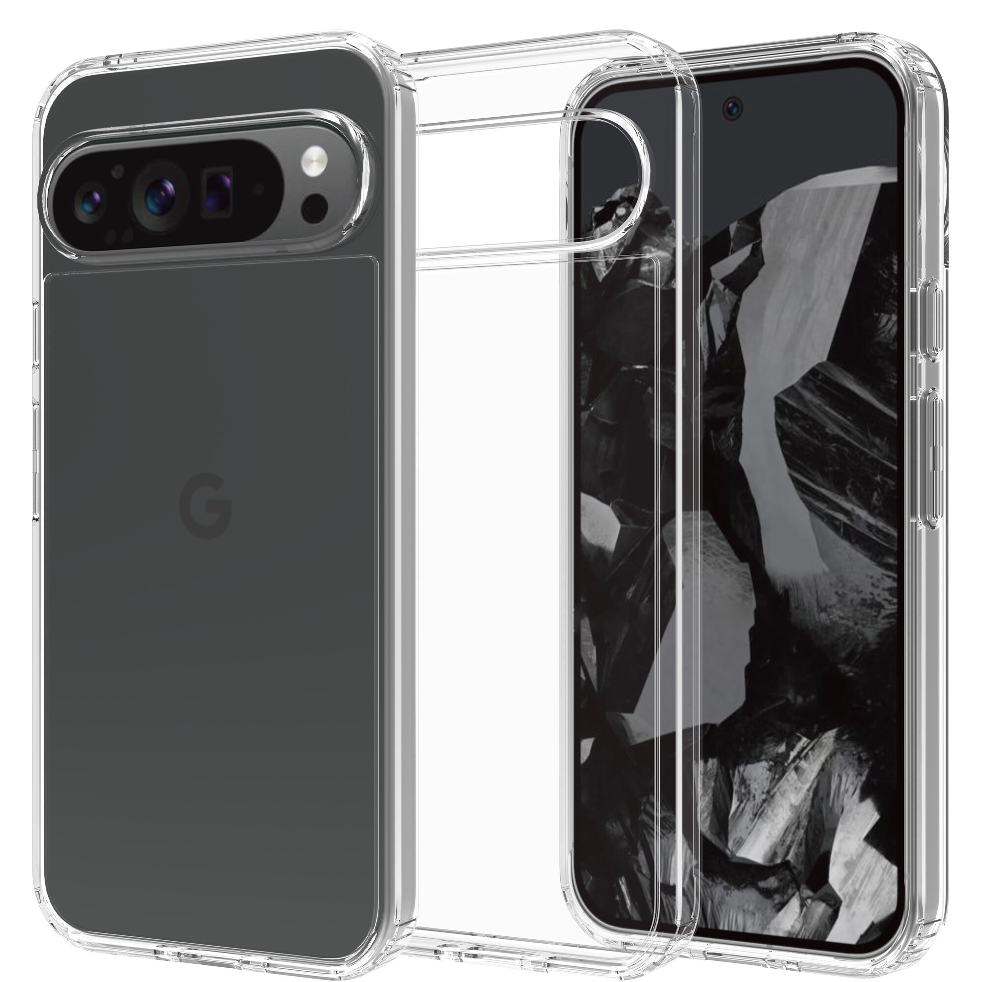 Funda híbrida para Google Pixel 10 Pro XL Transparente