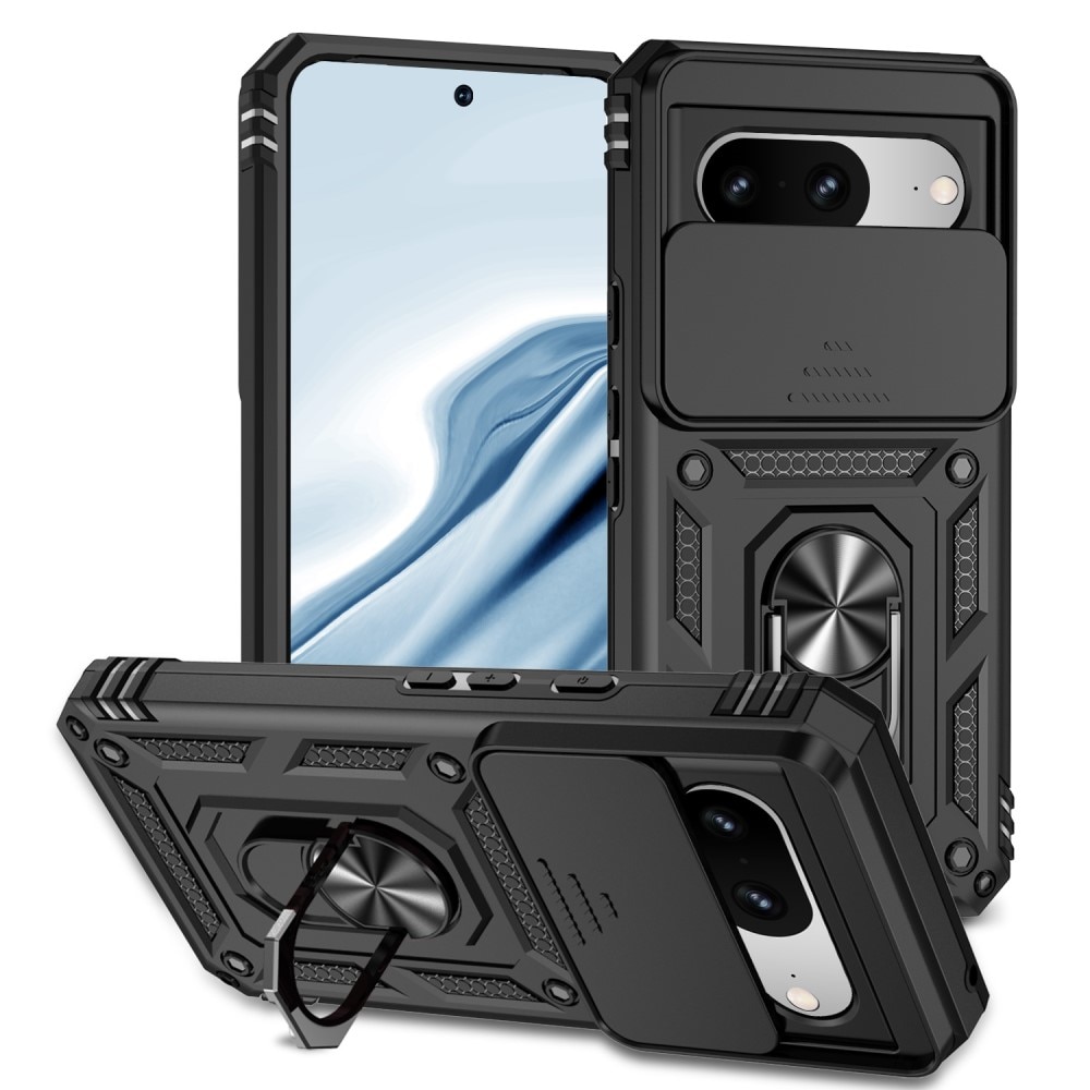 Funda híbrida Ring y Protector Cámara Google Pixel 8 Negro
