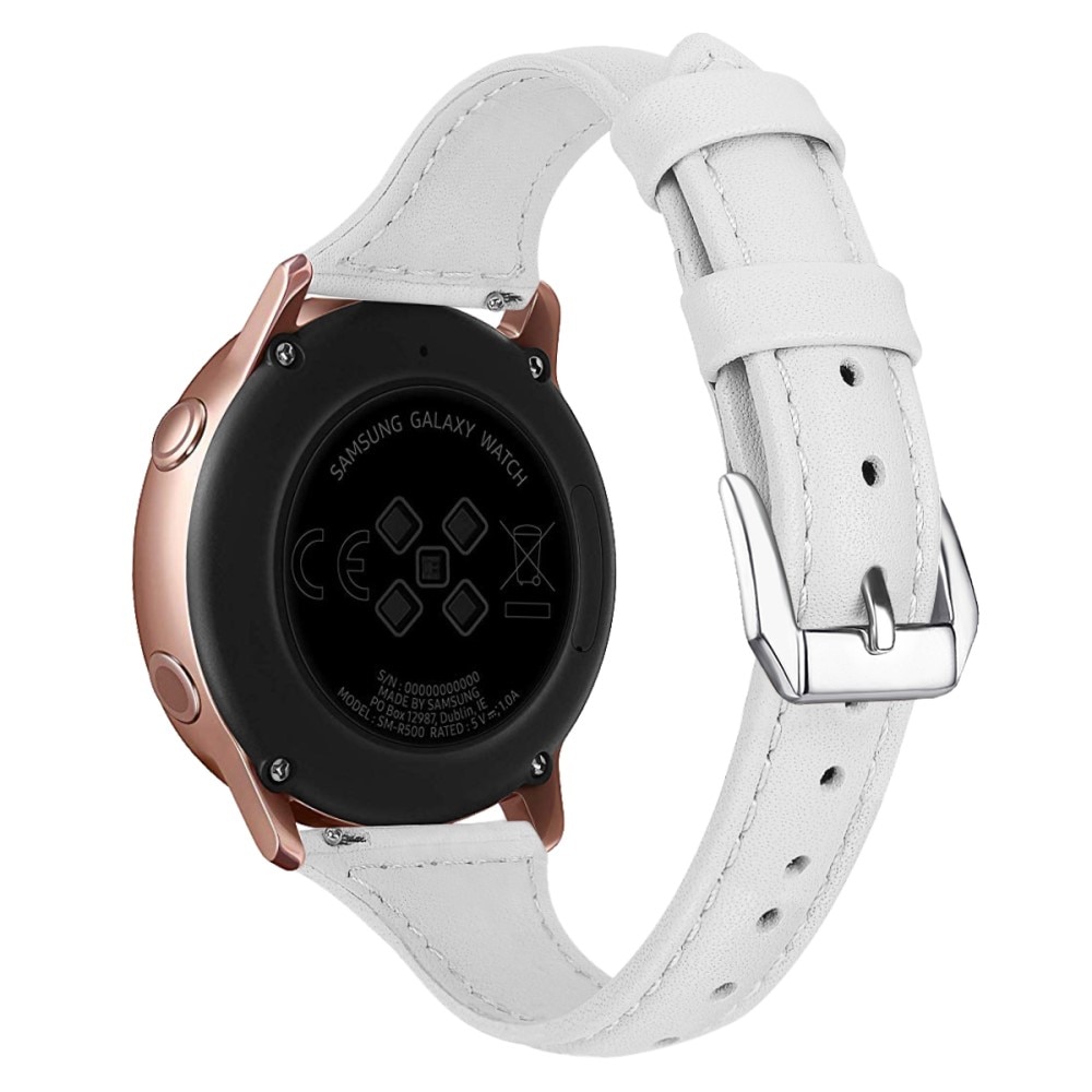 Correa fina de piel Samsung Galaxy Watch 6 Classic 47mm Blance