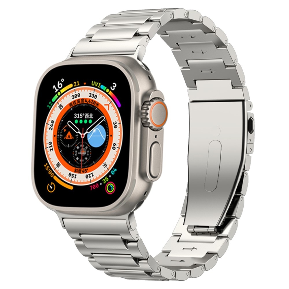 Correa de titanio Apple Watch Series 9 41mm Plata