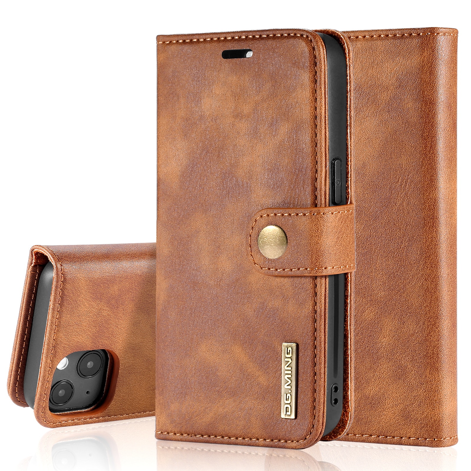 Cartera Magnet Wallet iPhone 13 Mini Cognac