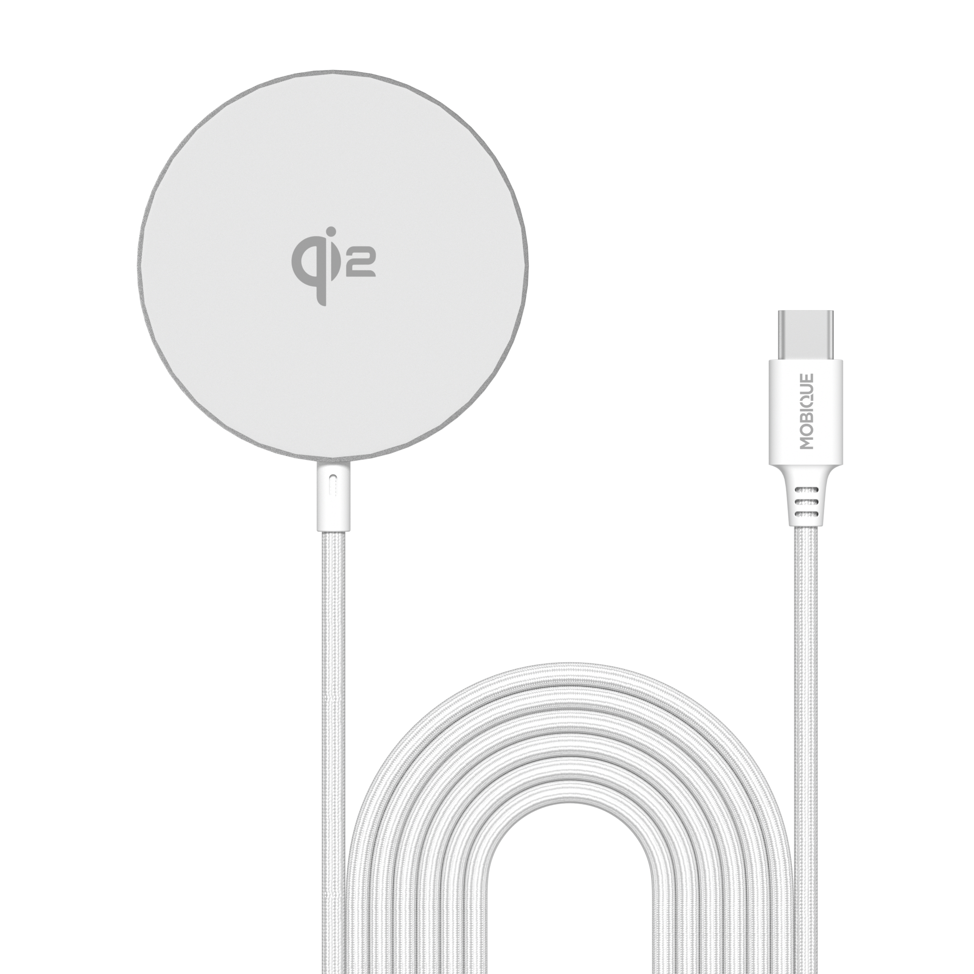 Apple iPhone 14 Plus Qi2 Cargador Inalámbrico Magnético 15W blanco